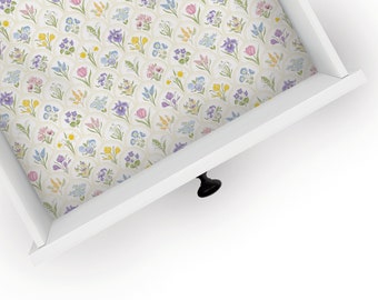 Handpicked | Drawer Liner | Floral Design | Shelf Liner | Contact Paper | Home Decor | Peel and Stick | Adhesive & Non Adhesive