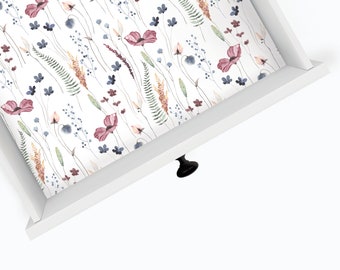 Watercolor Floral | Drawer Liner | Shelf Liner | Contact Paper | Home Decor | Peel and Stick | Adhesive & Non Adhesive