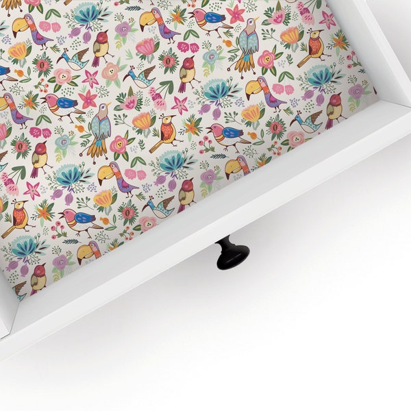 Alessia | Drawer Liner | Floral Design | Shelf Liner | Contact Paper | Home Decor | Peel and Stick | Adhesive & Non Adhesive