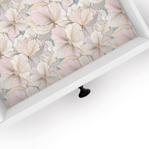 Martha | Drawer Liner | Floral Design | Shelf Liner | Contact Paper | Home Decor | Peel and Stick | Adhesive & Non Adhesive