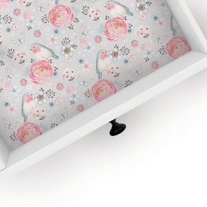 Petals of Flight | Drawer Liner | Floral Design | Shelf Liner | Contact Paper | Home Decor | Peel and Stick | Adhesive & Non Adhesive