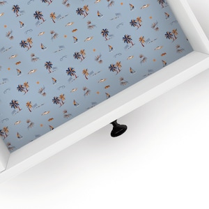 Castaway | Drawer Liner | Shelf Liner | Contact Paper | Home Decor | Peel and Stick | Adhesive & Non Adhesive