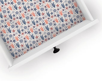 Coral Blush | Drawer Liner | Shelf Liner | Contact Paper | Home Decor | Peel and Stick | Adhesive & Non Adhesive