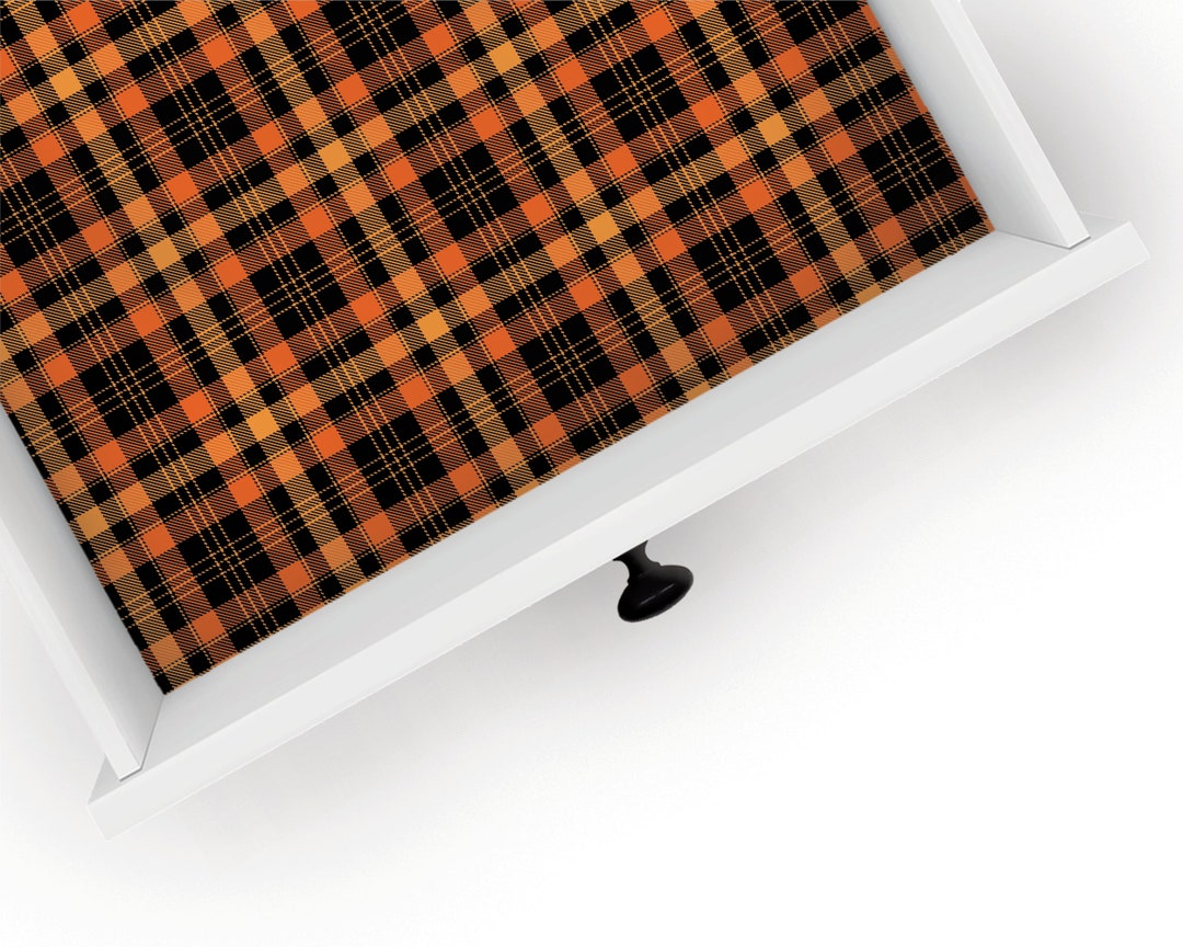 Ghostly Plaid Drawer Liner Halloween Design Shelf Liner Contact