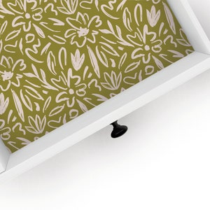 Jordyn | Drawer Liner | Floral Design | Shelf Liner | Contact Paper | Home Decor | Peel and Stick | Adhesive & Non Adhesive