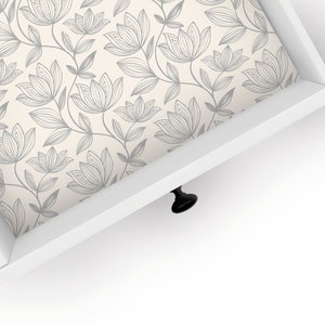 Woodstone | Drawer Liner | Floral Design | Shelf Liner | Contact Paper | Home Decor | Peel and Stick | Adhesive & Non Adhesive