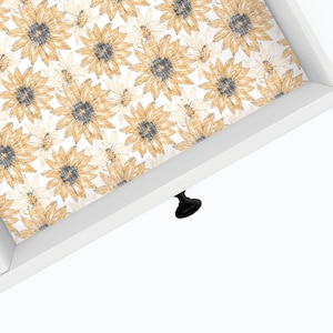 Sunflower | Drawer Liner | Floral Design | Shelf Liner | Contact Paper | Home Decor | Peel and Stick | Adhesive & Non Adhesive