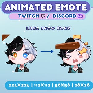 ANIMATED Rivals Emote | Luna Snow Bonk Meme for Twitch & Discord | Funny Emote | Gamer Meme Emote for Streamers | 4 Gif sizes | Rivals |