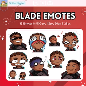 BLADE Rivals Twitch Emotes | Fun, Quirky & Heroic Digital Download for Streamers, Discord, Youtube! 13 Unique Emote bundle!