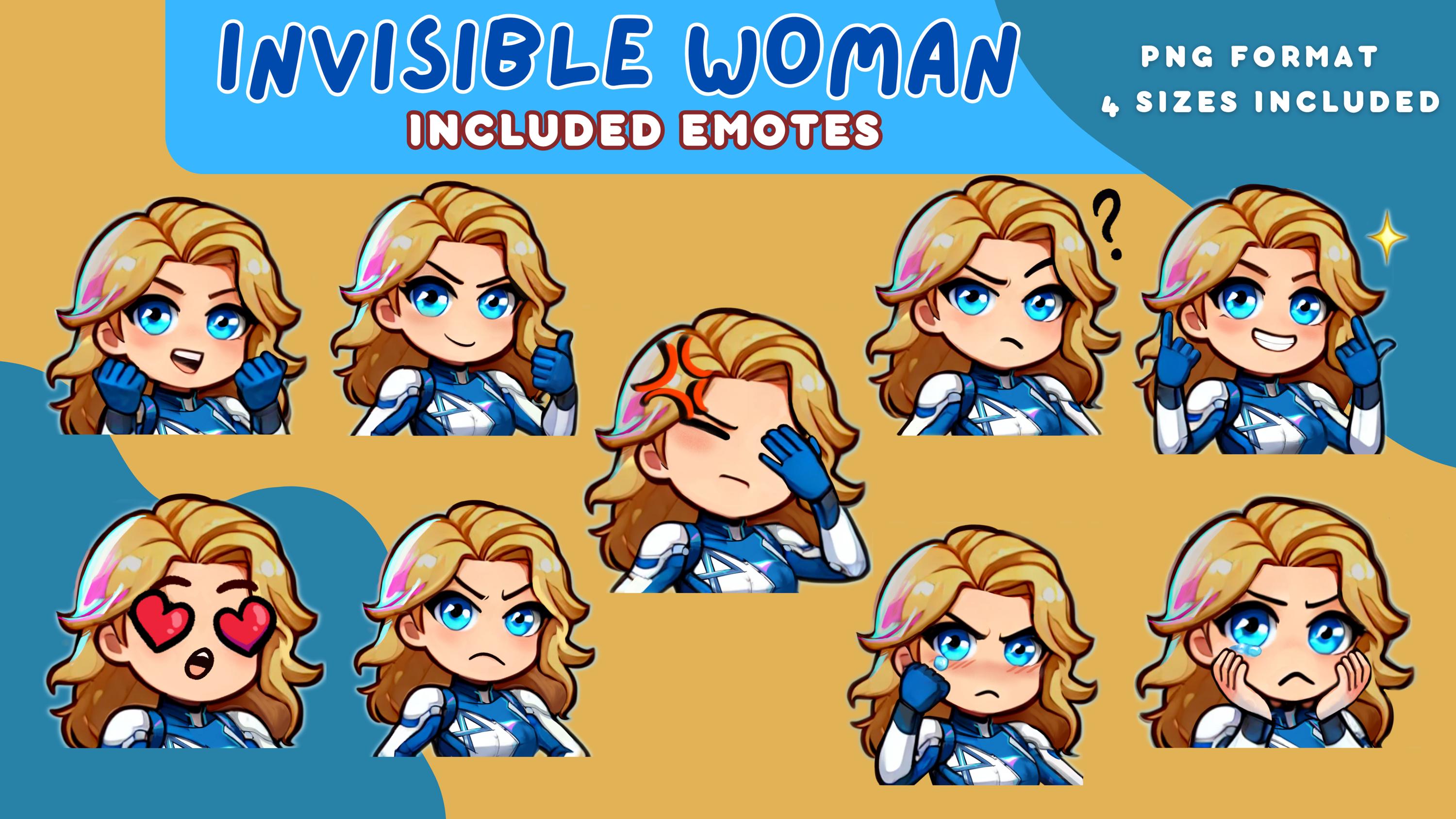 Invisible Woman Marvel Rivals Emotes | Instant Digital Download for ...