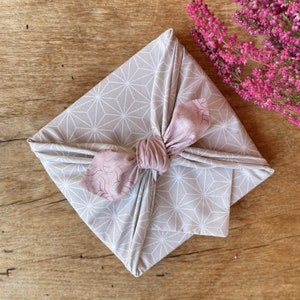 furoshiki bifacciale in cotone, confezione regalo in tessuto, carta da regalo riutilizzabile, fatto a mano tedesco, senza rifiuti,