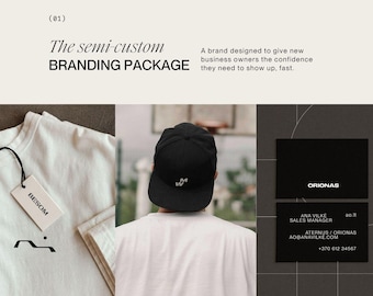 Kit de inicio de marca y logotipo semi-personalizado