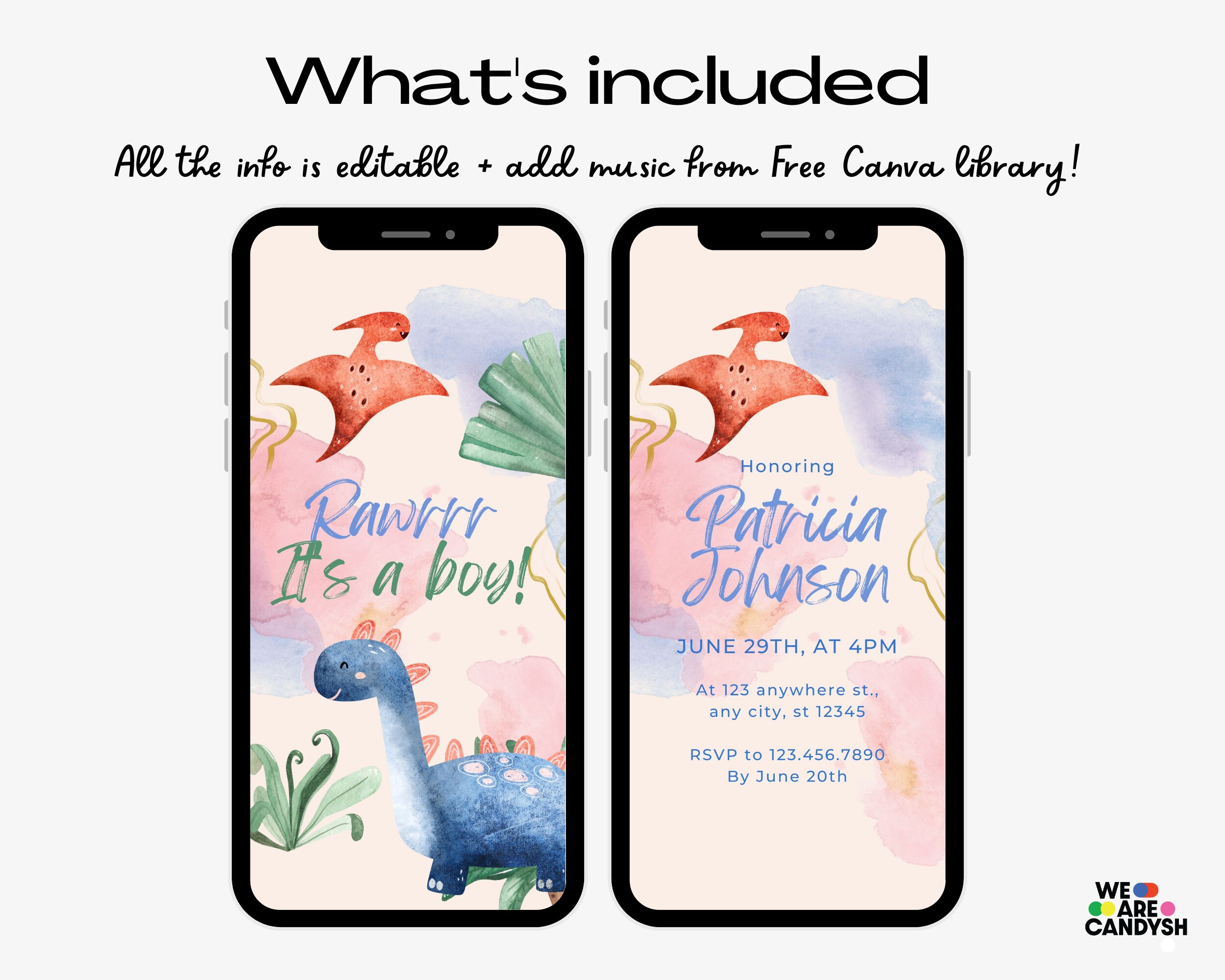 Dinosaur Baby Shower Invitation Dinosaur Baby Shower Invite Etsy