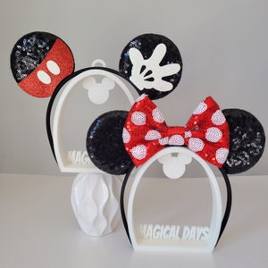 Traditional Disney Inspired Mickey Minnie Mouse Ears Headband