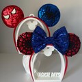 Spiderman Marvel Disney Inspired Mickey Minnie Mouse Ears Headband