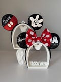 Personalised Name and Year Traditional Disney Inspired Mickey Minnie Mouse Ears Headband/Any Name/Any Year