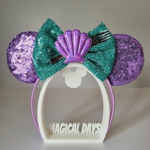 Little Mermaid Ariel Disney Inspired Mickey Minnie Mouse Ears Headband / Under The Sea/ Mermaid