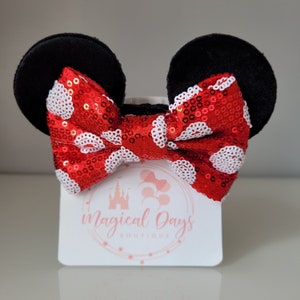 Red and White Polka Dot Scrunchie Minnie Mouse Mickey Mouse Disney Inspired