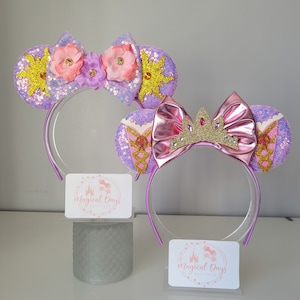 Tangled Rapunzel Princess Flower Crown  Minnie Mickey Mouse Headband Ears