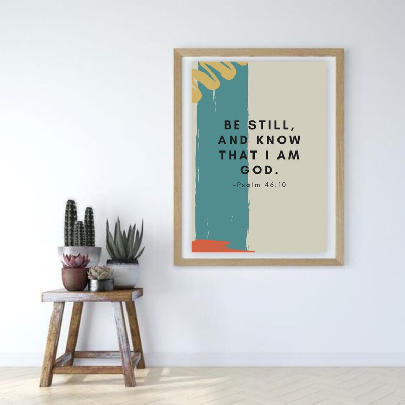 Bible Verse Wall Décor, Psalm 46:10, Bible Wall Art, Scripture Art ...
