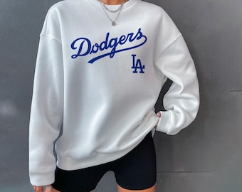 売れ筋商品|||ソフト?アズ ア?グレープ カットソー トップス レディース Women's  Los Angeles Dodgers Pigment Dye Pullover Sweatshirt  Dodgers Sweatshirt - Etsy