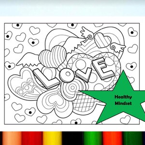 Adult Coloring Pages, Printable coloring pages, Adult coloring, Motivational coloring pages, Digital adult coloring pages, PDF coloring page