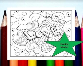 Adult Coloring Pages, Printable coloring pages, Adult coloring, Motivational coloring pages, Digital adult coloring pages, PDF coloring page