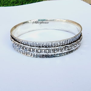 Brazalete de plata esterlina 925, brazalete grande, brazalete de plata, brazalete hecho a mano, brazalete de mujer, joyería de plata, regalo de cumpleaños, regalo para ella.