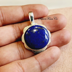 Lapis Lazuli Pendant, 925 Sterling Silver Pendant, Women Pendant, Handmade Pendant, Silver Jewelry, worthy pendant, Gift for her.