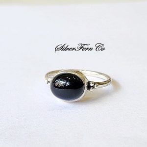 Handmade Sterling Silver Black Onyx Statement Ring