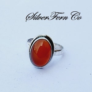 Beautiful Carnelian Ring, 925 Sterling Silver, Gemstone Ring, Handmade Ring, Silver Ring, Natural Carnelian, Women Ring, Birthday Gift, Gift