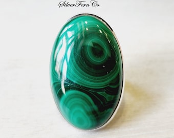 Malachite Ring , 925 sterling silver, Gemstone Ring , Handmade Ring , Silver Jewelry, Friendship Gift, Fabulous Ring , Women Ring, Gift item