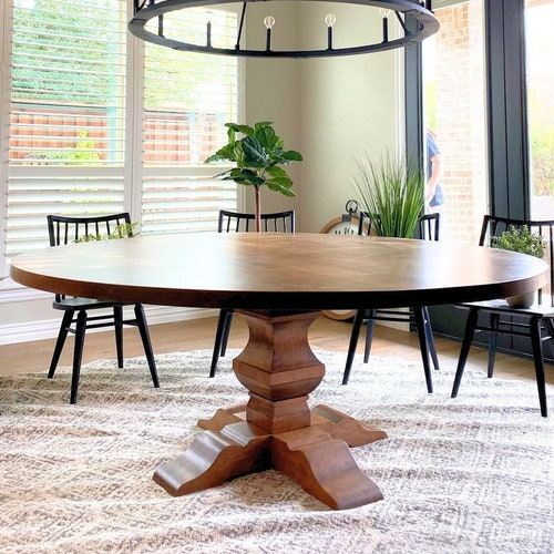 Sloan Dining Table Round Dining Table Etsy