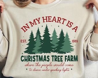 Christmas Tree Farm Sweatshirt: Cozy Holiday Graphic Tee