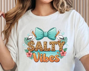 Salty Vibes T-Shirt: Retro Beach Vacation Tee