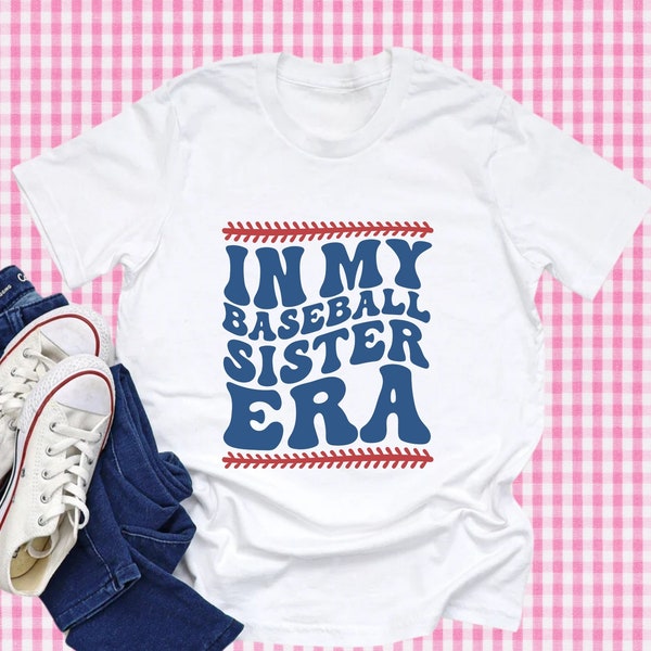 In My Baseball Sister Era T-Shirt, Kids Baseball Gift, Youth Baseball Onesie, Kids Sports Fan Gift, Baseball Sister Era Onesie, Cute Toddler