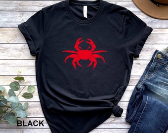 Crab Graphic T-Shirt, Beach Nautical Tee, Family Vacation Shirt