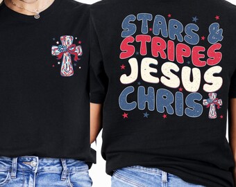 Christian 4th of July Tee: Stars, Stripes & Jesus - Unisex Soft Shirt