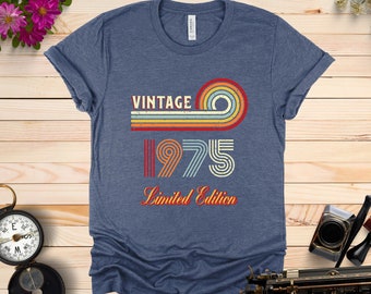 Vintage 1975 Birthday Shirt: 49th Birthday Gift Tee