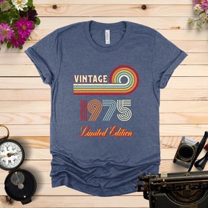 49th Birthday Gifts Shirt, Vintage 1975 Birthday Shirts, 1975 T shirt, 49th Birthday Gifts For Men, 49th Birthday Gifts for Women, 49th Tee