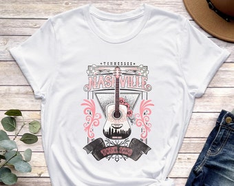 Nashville Guitar Tour Tee: Tennessee Country Music Shirt