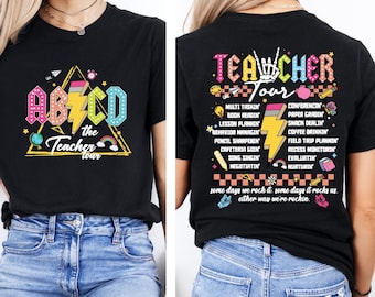 Teacher Rock Tour T-Shirt: Funny Educator Appreciation Gift