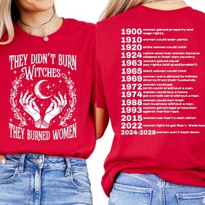 They Didn't Burn Witches Feminist T-Shirt: Pro Choice Witchy Tee image 2