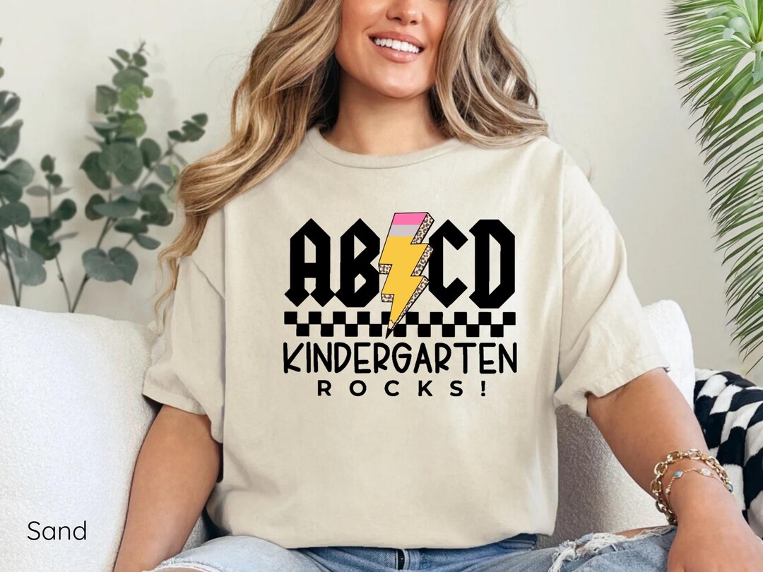 ABCD Kindergarten Rocks Shirt: Teacher Back to School Tee - Etsy