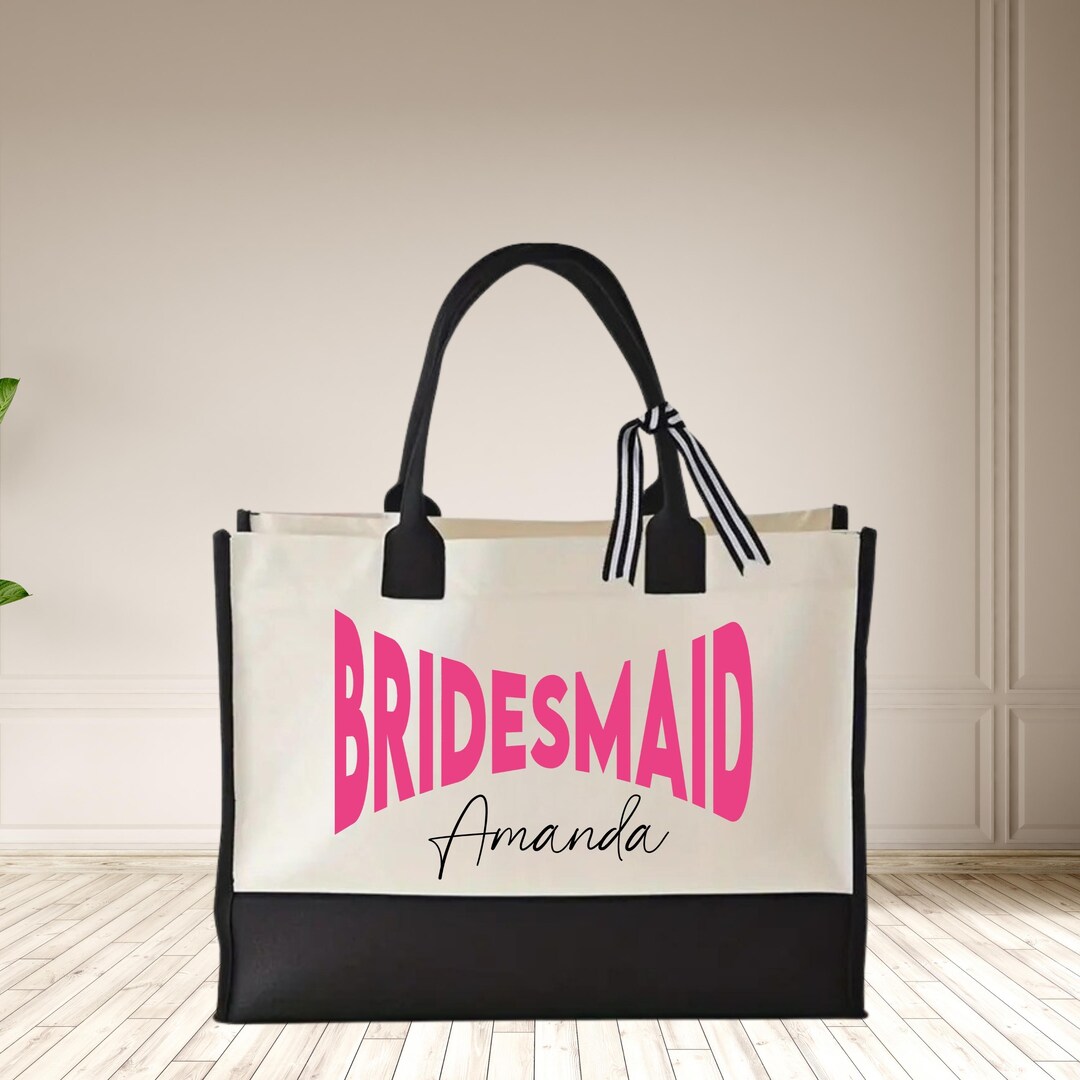 Personalized Bridesmaid Tote Bag: Wedding Party Gift - Etsy