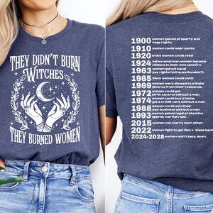 They Didn't Burn Witches Feminist T-Shirt: Pro Choice Witchy Tee image 3