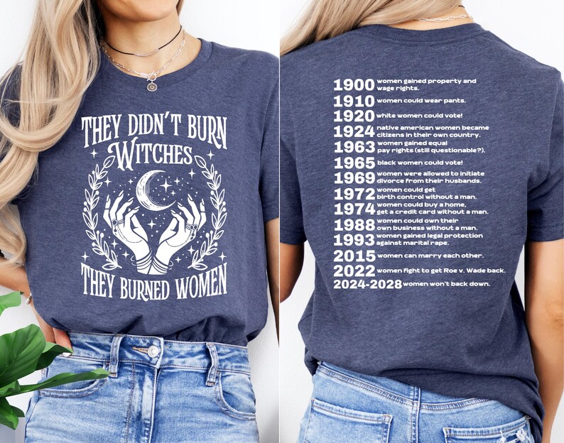 They Didn't Burn Witches Feminist T-Shirt: Pro Choice Witchy Tee image 3