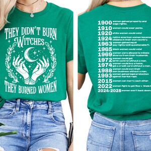 They Didn't Burn Witches Feminist T-Shirt: Pro Choice Witchy Tee image 10