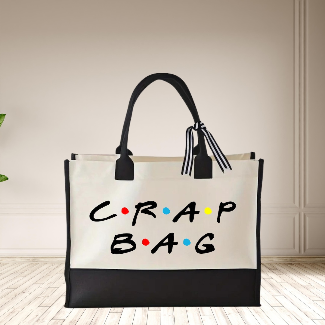 Crap Bag Canvas Tote, Friends Inspired, Stylish Library Bag ...