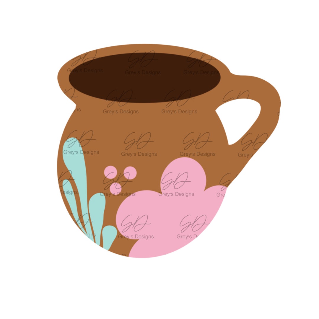 Taza De Barro SVG PNG DXF - Etsy